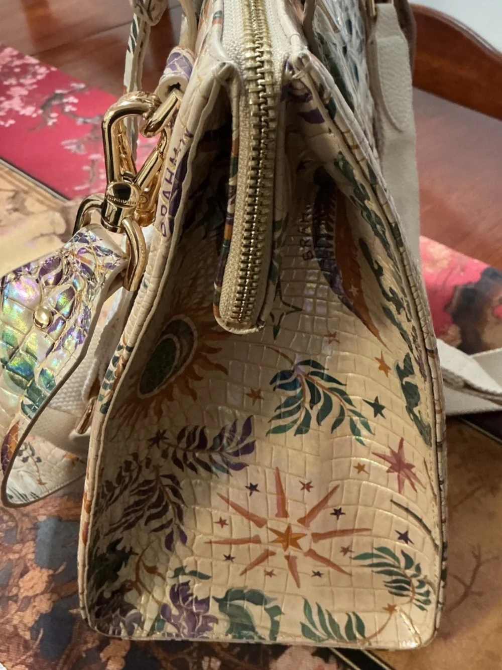 NWOT Brahmin Caroline Satchel Vitality Celestial Melbourne Leather - Picture 9 of 9